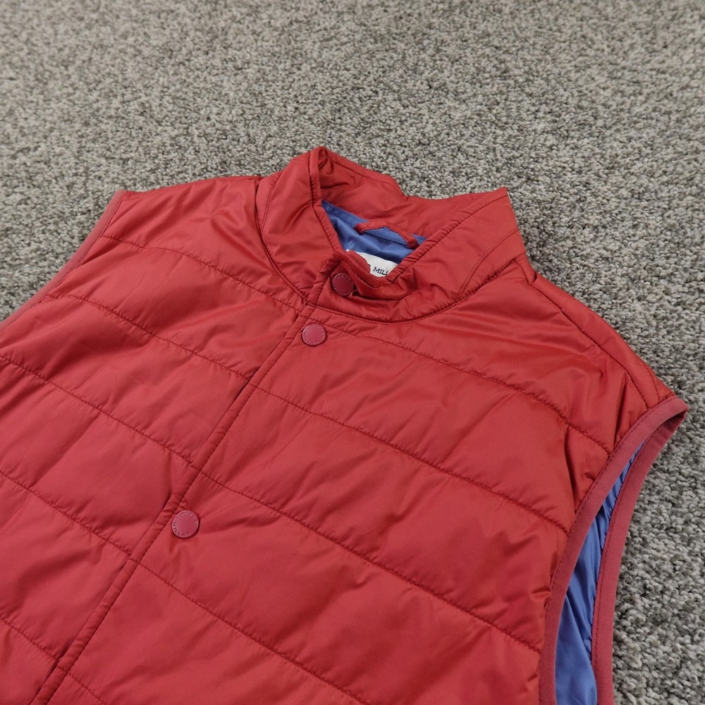 Peter Millar Vest Mens M‎ Red Quilted Hyperlight Snap Insulated Performance Golf